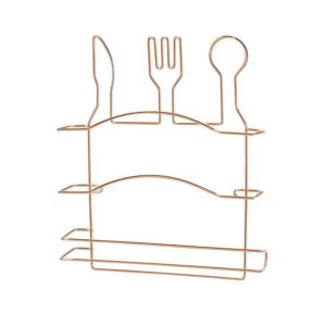 ARTHI - SUPORTE PARA03 ROLOS TOALHA QUERIDA ROSE GOLD em Joanópolis SP