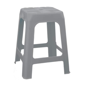 BANQUETA PLÁSTICO CINZA