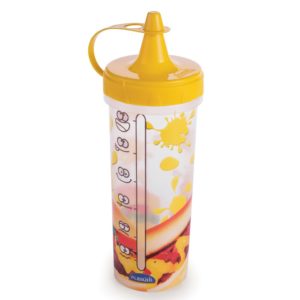 BISNAGA PARA MOLHOS DECORADA AMARELA 280ML