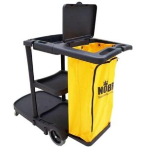 CARRO FUNCIONAL PRETO ALTA CApaC. (COM TAMPA E BOLSA AMARELA) em Joanópolis SP