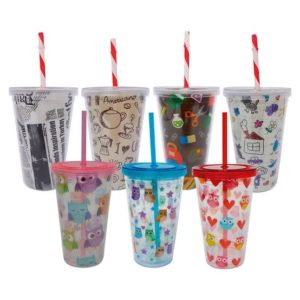 CATUAI - COPO ACRÍLICO 550ML DECORADO DUP. COM CANUDO em Joanópolis SP