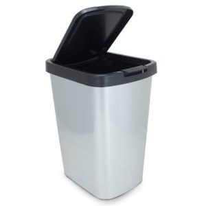 CESTO PARA LIXO LABEL  PLAST/INOX COM TAMPA 9LTS em Joanópolis SP