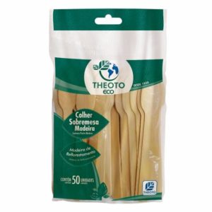 COLHER MADEIRA SOBREMESA THEOTO (COM 50 UNID) em Joanópolis SP