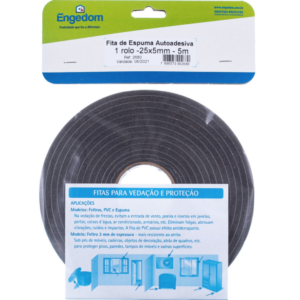 ENGEDOM - FITA ESPUMA PU CINZA AA 25X5X5000MM  REF:2680 em Joanópolis SP