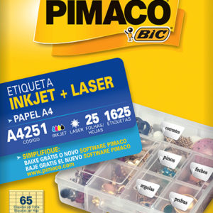 ETIQUETA PIMACO A4 4251 212X382 25 FOLHAS