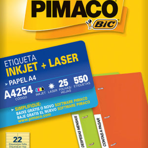ETIQUETA PIMACO A4 4254 254X990 25 FOLHAS