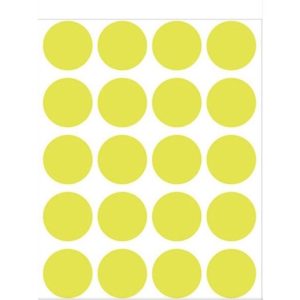 ETIQUETA REDONDA AMAR. FL 15MM (PCT COM210)(60394) em Joanópolis SP