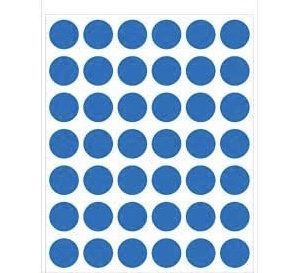 ETIQUETA REDONDA AZUL 15MM (PCT COM210) (52526)