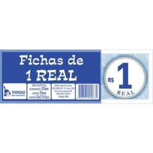 FICHA TAMOIO 1 REAL COM 50 FOLHAS