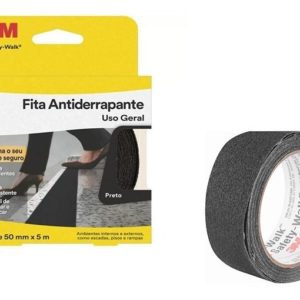 FITA ANTIDERRAP PRETA  50MM X 05M  3M em Joanópolis SP