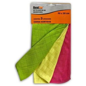 PANO MICROFIBRA MULTIUSO 30X30CM (PCT COM3) em Joanópolis SP