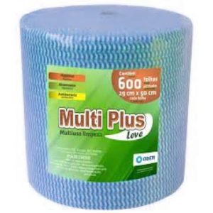 PANO PARA LIMPEZA MULTIUSO ROLO COM300M AZUL     (600 PANOS) em Joanópolis SP