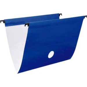 Pasta suspensa plastificada haste plástica triplex 275g azul Dello PT 6 UN