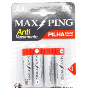 PILHA AAA MAX PING PCT COM 4 em Joanópolis SP