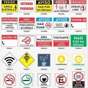 PLACA DE SINALIZAÇÃO ADESIVO 180X1800MM