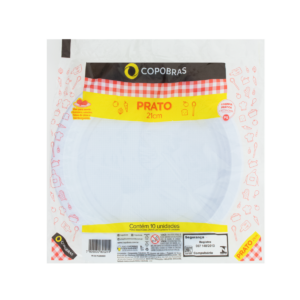 PRATO DE PLÁSTICO RASO  N.21 BRANCO COM10 (CX COM 50PCT) em Joanópolis SP
