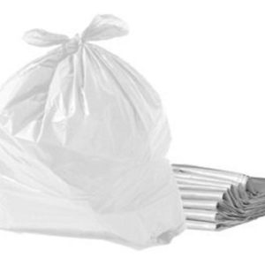 Saco para lixo branco leitoso